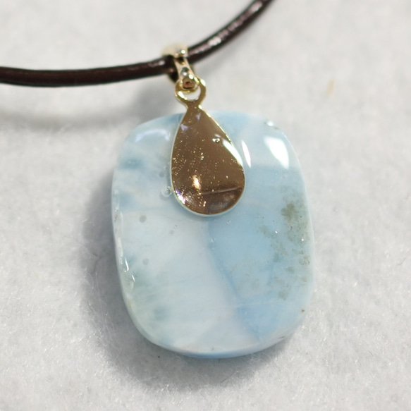 (1 件) Larimar 皮革項鍊 第3張的照片