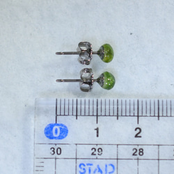 （1 件）鉻透輝石耳釘（5 x 4 毫米，鈦柱） 第5張的照片