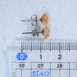 (1 件) Sunstone 耳釘，7 x 5 毫米（鈦柱） 第5張的照片