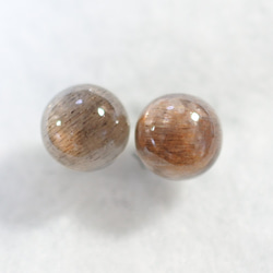 (1 件 / 出口) Golden Shine Moonstone 耳釘 (8mm / 鈦柱) 第2張的照片