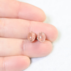（1 件）印加玫瑰耳釘（8 x 6 毫米，鈦柱） 第4張的照片