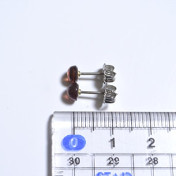 莫桑比克石榴石耳釘（5 毫米，鈦柱） 第5張的照片