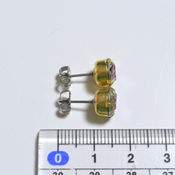 施華洛世奇稀有 Chaton 耳環（8 毫米，Vitrail Light，鈦金屬柱） 第5張的照片