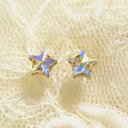 斯華洛斯奇水晶小星星耳環（水晶極光） 第3張的照片