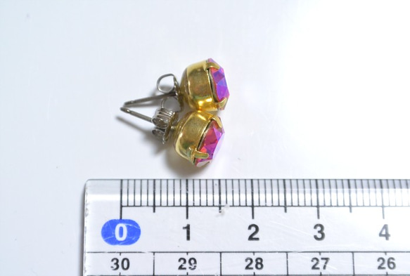施華洛世奇罕見的彩色茶噸耳環（padparadsha微光） 第5張的照片