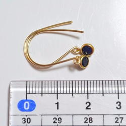 藍寶石圓面14kgf耳環（六隻固定爪  4mm） 第5張的照片