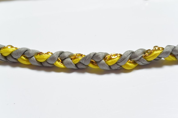 哈博泰國絲綢代碼與流動發光項鍊黃色 第3張的照片