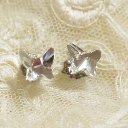施華洛世奇蝴蝶單耳環（水晶鈦柱） 第3張的照片