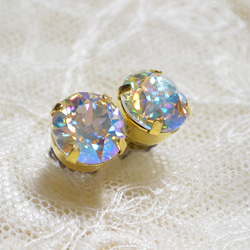 施華洛世奇罕見的彩色茶噸耳環（水晶微光） 第2張的照片