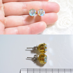 施華洛世奇罕見的彩色茶噸耳環（水晶微光） 第5張的照片