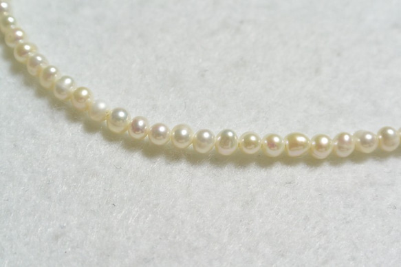 簡單的小淡水珍珠項鍊 第2張的照片