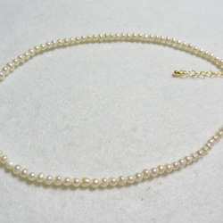 簡單的小淡水珍珠項鍊 第3張的照片
