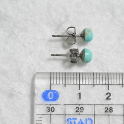 （1分）睡美人綠松石耳釘（5毫米·鈦貼） 第5張的照片