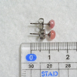 （1分）印加玫瑰耳釘（5毫米·鈦柱） 第5張的照片
