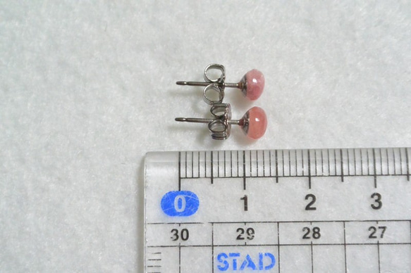 （1分）印加玫瑰耳釘（5毫米·鈦柱） 第5張的照片