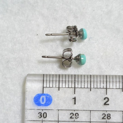 （1分）亞利桑那綠松石耳釘（4毫米·鈦柱） 第5張的照片