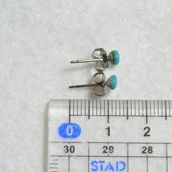 （1分）亞利桑那綠松石耳釘（4毫米·鈦柱） 第5張的照片