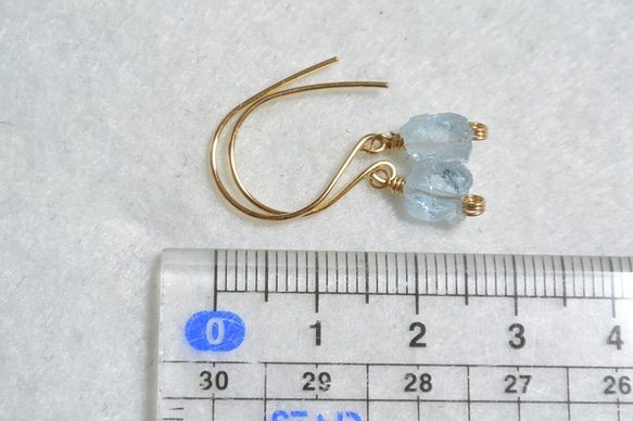 （1分）14公斤耳環耳環/粗石海藍寶石 第5張的照片