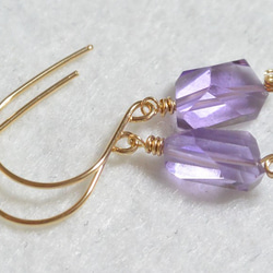 （1分）紫水晶·翻滾14kgf耳環 第1張的照片