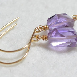 （1分）紫水晶·翻滾14kgf耳環 第2張的照片