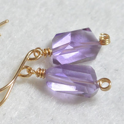 （1分）紫水晶·翻滾14kgf耳環 第3張的照片