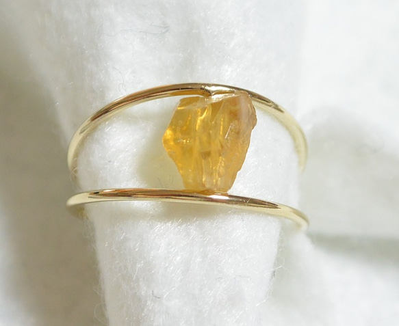 （1分）黃水晶寶石戒指（約12至13號） 第2張的照片