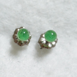 （1分）來自讚比亞的綠寶石耳釘（3.5毫米·鈦柱） 第1張的照片