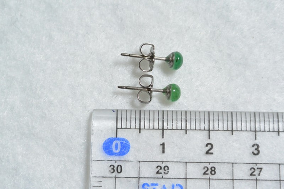 （1分）Emerald耳釘（4毫米·鈦柱） 第5張的照片