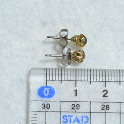 小號施華洛世奇耳環（4毫米·蒙大拿州） 第5張的照片