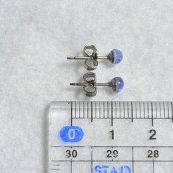 （1分）坦桑石耳釘（4毫米·鈦柱） 第5張的照片