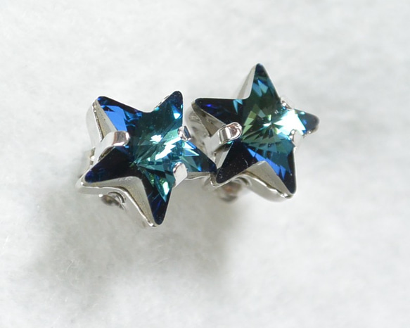 大科斯華洛斯奇水晶星星耳環（水晶極光） 第3張的照片