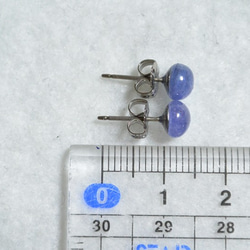 （1分）坦桑石耳釘（6毫米·鈦柱） 第5張的照片