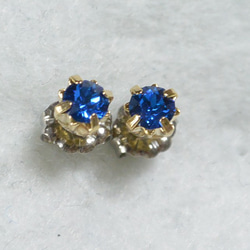 施華洛世奇小號耳環（4毫米，卡普里藍色） 第3張的照片