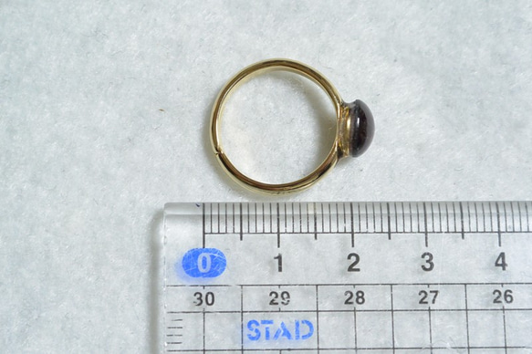 （１点もの）ガーネットのリング（フリーサイズ） 5枚目の画像