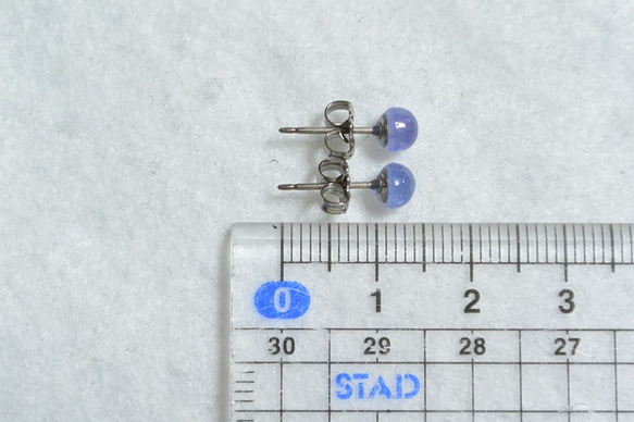 （一分）坦桑石耳釘（5mm·鈦柱） 第5張的照片