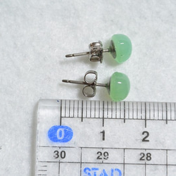 （一分）Chrysopreze的耳釘（7毫米Trilliant鈦柱） 第5張的照片