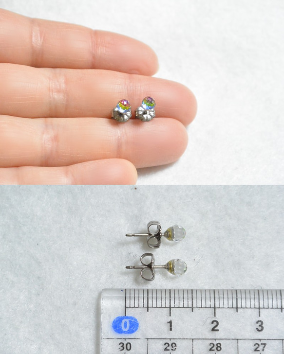 施華洛世奇小迪斯科球形耳環（Vitrail Medium-4 mm） 第5張的照片