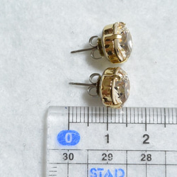 施華洛世奇大顆粒珠寶耳環（10毫米襯墊剪輕絲·鈦貼） 第5張的照片