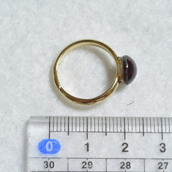 （１点もの）ガーネットのリング（フリーサイズ） 5枚目の画像