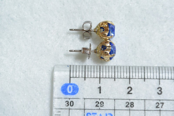施華洛世奇Chaton耳環（6毫米水晶皇家藍） 第5張的照片