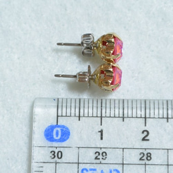 施華洛世奇Chaton耳環（6毫米水晶蓮花粉紅喜悅） 第5張的照片