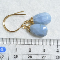 （1件）14kgf耳環orwey藍蛋白石 第5張的照片