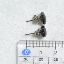 （1件）黑色尖晶石玫瑰切花耳環（鈦金屬帖子） 第5張的照片