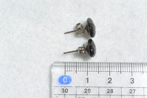 （1件）黑色尖晶石玫瑰切花耳環（鈦金屬帖子） 第5張的照片