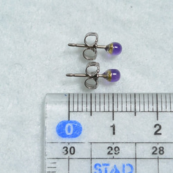 紫水晶螺柱穿孔（3毫米，鈦制柱） 第5張的照片