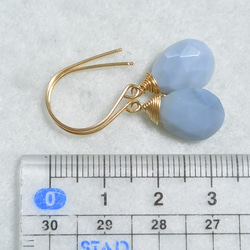（一分出口）14kgf耳環欠藍色蛋白石 第5張的照片