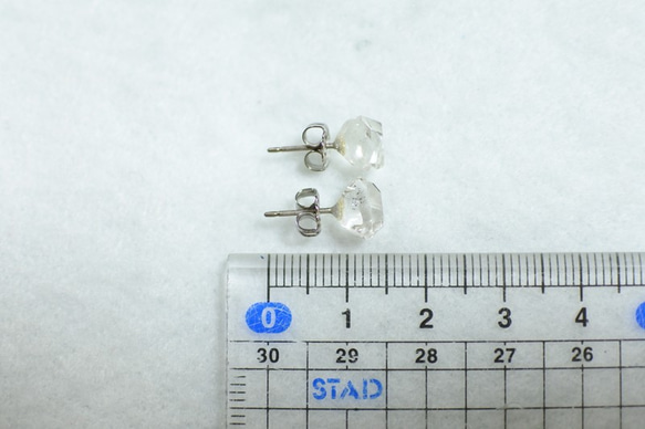 （1點）Herkimer鑽石耳釘-M（鈦金屬柱） 第5張的照片