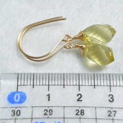 （1件）14kgf檸檬石英耳環 第5張的照片