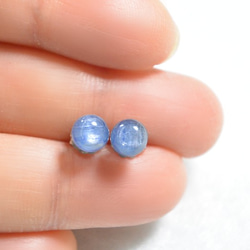 （一件）藍晶石耳環（6毫米，鈦制柱子） 第4張的照片
