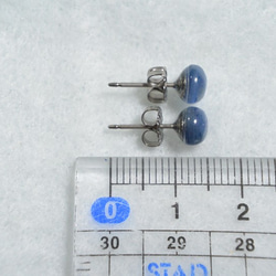 （一件）藍晶石耳環（6毫米，鈦制柱子） 第5張的照片